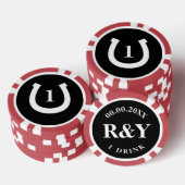 Lucky Horseshoe Logo Las Vegas Hochzeit Poker Chip (Stapel)