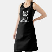 Lucky Horseshoe Logo monogramm schwarze GRILLEN Sc Schürze (InSitu)