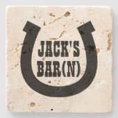 Lucky Horseshoe Logo trinken Untersetzer für Bar(n (Vorderseite)