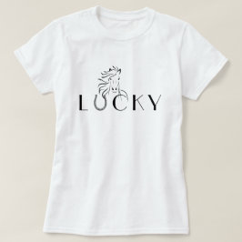 Lucky Horseshoe Pferd Reitfahrer T-Shirt