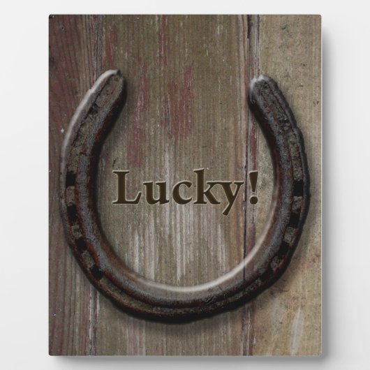 Lucky Horseshoe Plaque Fotoplatte (Vorderseite)