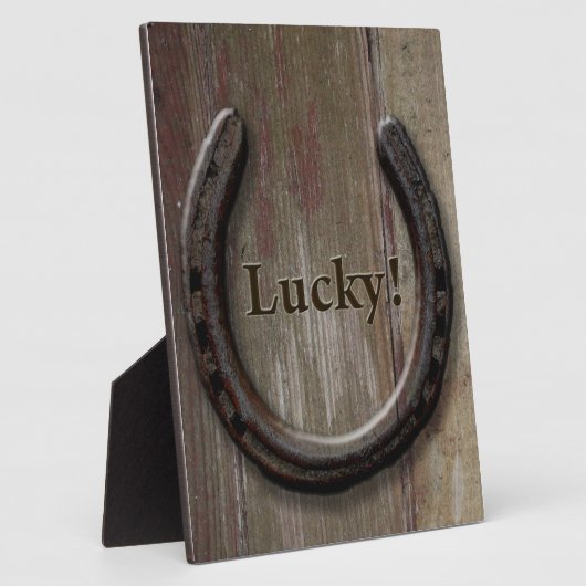Lucky Horseshoe Plaque Fotoplatte (Seite)