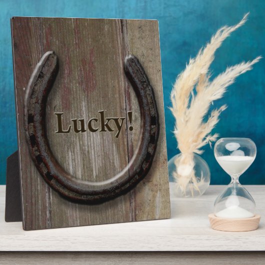 Lucky Horseshoe Plaque Fotoplatte (Seite)