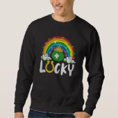 Lucky Horseshoe Rainbow Funny St. Patrick' Day Sweatshirt (Vorderseite)