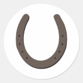 Lucky Horseshoe Runder Aufkleber (Vorderseite)