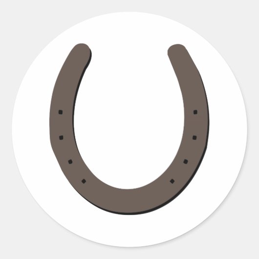 Lucky Horseshoe Runder Aufkleber (Vorderseite)