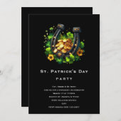 Lucky Horseshoe St. Patrick's Day Einladung (Vorne/Hinten)