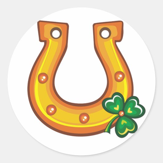 Lucky Horseshoe St. Patrick's Day Sticker (Vorderseite)