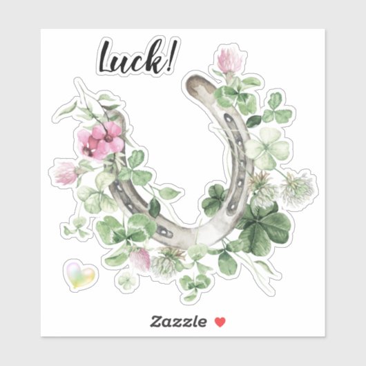 Lucky Horseshoe Sticker (Blatt)