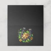 Lucky Horseshoe und Gold Coins St. Patrick's Day Platzkarte (Außenseite Aufgefaltet)