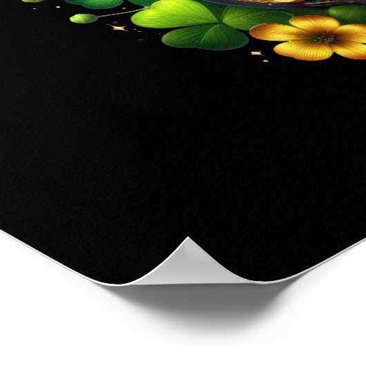 Lucky Horseshoe und Gold Coins St. Patrick's Day Poster (Ecke)