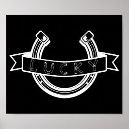 Lucky Horseshoe Viel Glück Poster