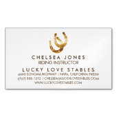 Lucky Horseshoes Equestrian Magnetische Visitenkarte (Vorderseite)