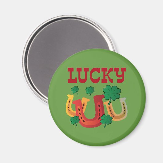 Lucky Horseshoes Magnet (Vorderseite/Rückseite)