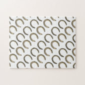 Lucky Horseshoes on White Jigsaw Puzzle (Horizontal)