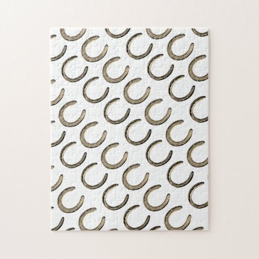 Lucky Horseshoes on White Jigsaw Puzzle (Vertikal)