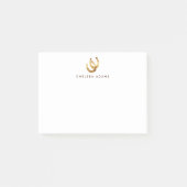 Lucky Horseshoes Personalisiert Post-it Klebezettel (Vorderseite)