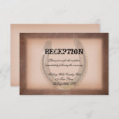 Lucky Horseshows auf der Brown Wedding Reception Begleitkarte (Vorne/Hinten)