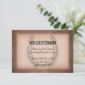 Lucky Horseshows auf der Brown Wedding Reception Begleitkarte (Stehend Vorderseite)