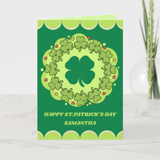Lucky Hugs St. Patrick’s Day Greeting Card Karte (Vorderseite)