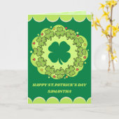 Lucky Hugs St. Patrick’s Day Greeting Card Karte (Gelbe Blume)