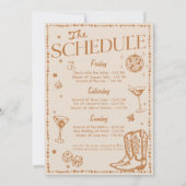 Lucky in der Liebe Bachelorette Wochenende Einladung (Rückseite)