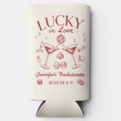 Lucky in der Liebe Bachelorette Wochenende Selters Dosenkühler (Vorderseite)