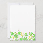 Lucky in der Liebe Kleeblatt Elegantes Brautparty Einladung (Rückseite)