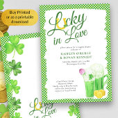 Lucky in der Liebe St Patricks Paare Dusche Einladung