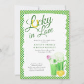 Lucky in der Liebe St Patricks Paare Dusche Einladung (Vorderseite)