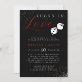 Lucky in der Liebe Vegas Casino Brautparty Einladung (Vorderseite)