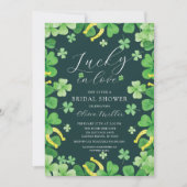 Lucky in Liebe Bridal Dusche Einladung (Vorderseite)
