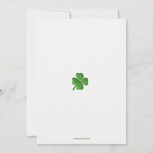 Lucky in Liebe Bridal Dusche Einladung (Rückseite)