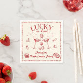 Lucky In Liebe Cocktails Junggeselinnen-Abschied N Serviette (Beispiel)