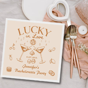 Lucky In Liebe Cocktails Junggeselinnen-Abschied N Serviette