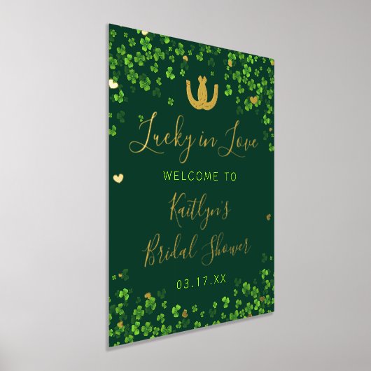 Lucky In Liebe St. Patrick's Day Brautparty Real Foliendrucke (Ablage )
