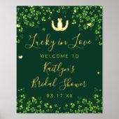 Lucky In Liebe St. Patrick's Day Brautparty Real Foliendrucke (Vorderseite)