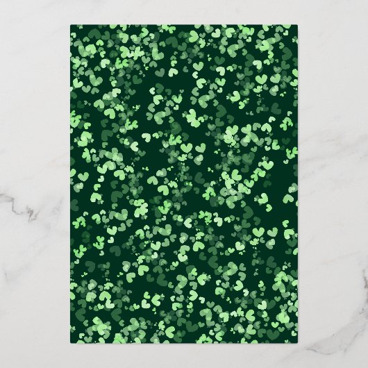 Lucky In Liebe St. Patrick's Day Brautparty Real Folieneinladung (Rückseite)