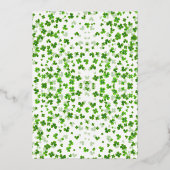 Lucky In Liebe St. Patrick's Day Brautparty Real Folieneinladung (Rückseite)