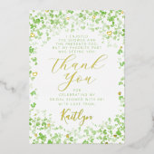 Lucky In Liebe St. Patrick's Day Brautparty Real Folieneinladung (Vorderseite)