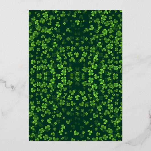 Lucky In Liebe St. Patrick's Day Brautparty Real Folieneinladung (Rückseite)