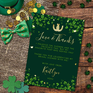 Lucky In Liebe St. Patrick's Day Brautparty Real Folieneinladung
