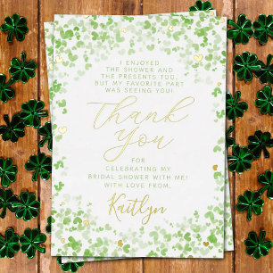 Lucky In Liebe St. Patrick's Day Brautparty Real Folieneinladung