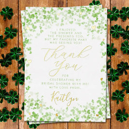 Lucky In Liebe St. Patrick's Day Brautparty Real Folieneinladung