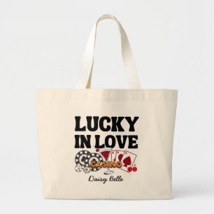 Lucky in Liebe Vegas Bachelorette Jumbo Stoffbeutel