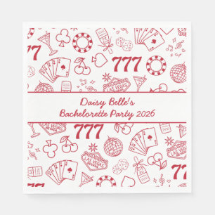 Lucky in Liebe Vegas Bachelorette Serviette