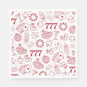 Lucky in Liebe Vegas Bachelorette Serviette