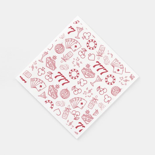 Lucky in Liebe Vegas Bachelorette Serviette (Ecke)