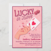 Lucky in Love Bridal Shower Einladung (Vorderseite)