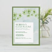 Lucky In Love Bridal Shower Invitation Einladung (Stehend Vorderseite)